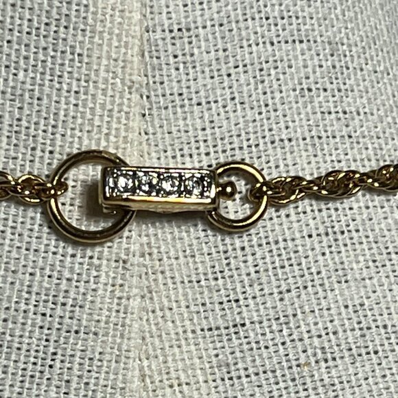 Swarovski Gold-Tone Necklace With Pave Crystal Heart Pendant & Chain - Picture 4 of 7